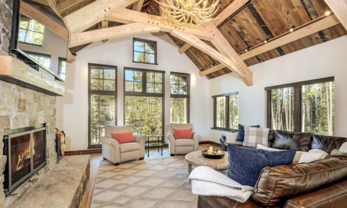 A timber frame great room